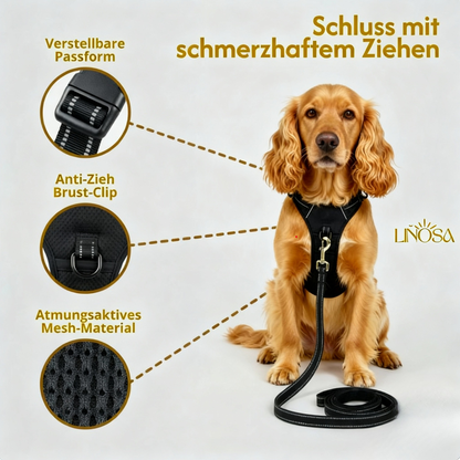 PfotenSanft™ Entlastungs- & Anti-Zieh-Geschirr