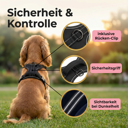 PfotenSanft™ Entlastungs- & Anti-Zieh-Geschirr